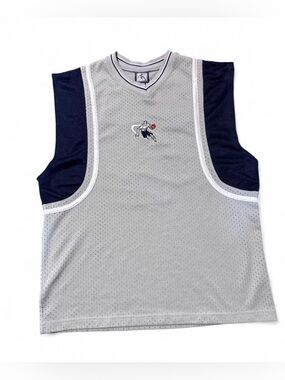 Vintage And1 Gray & Navy Basketball Mesh Jersey